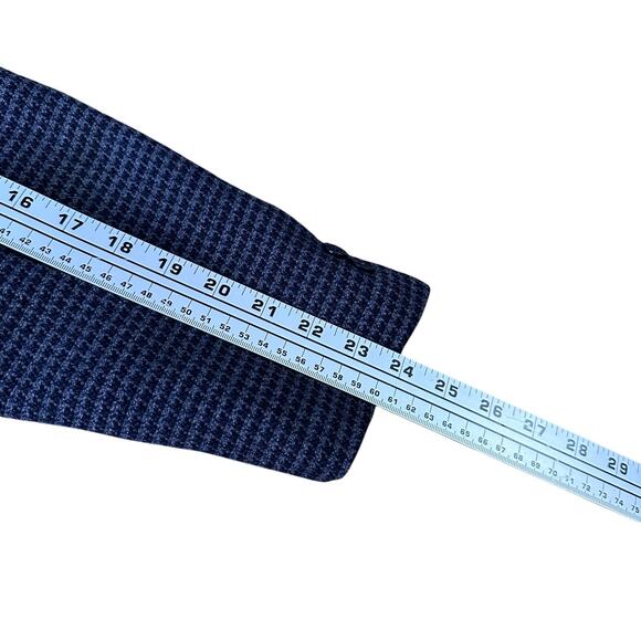 Giorgio Armani Mani Blazer Jacket Mens 44L Blue Gray Houndstooth Single Breasted - Picture 10 of 11